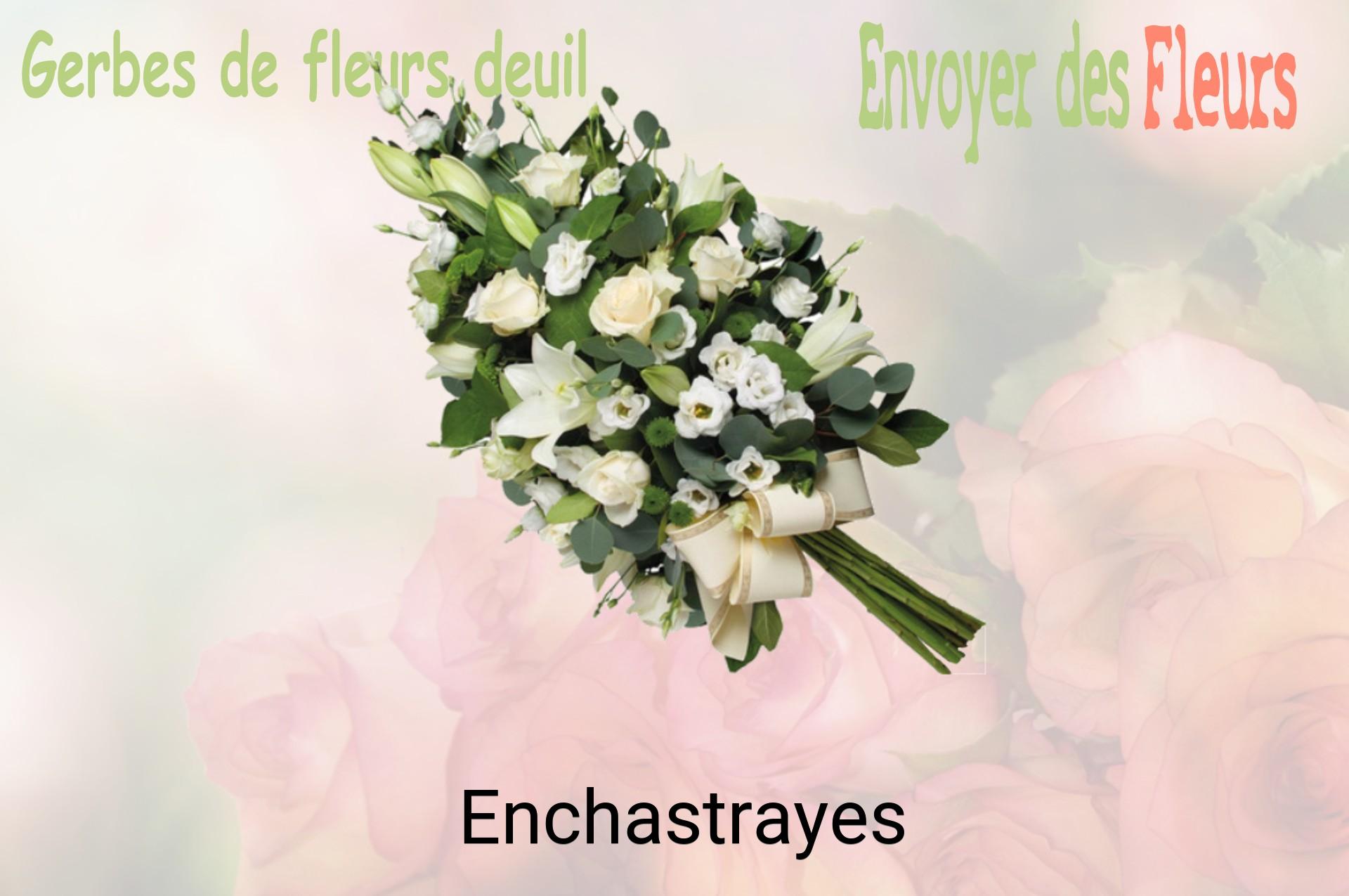 Gerbe de fleurs de deuil livrée à Enchastrayes